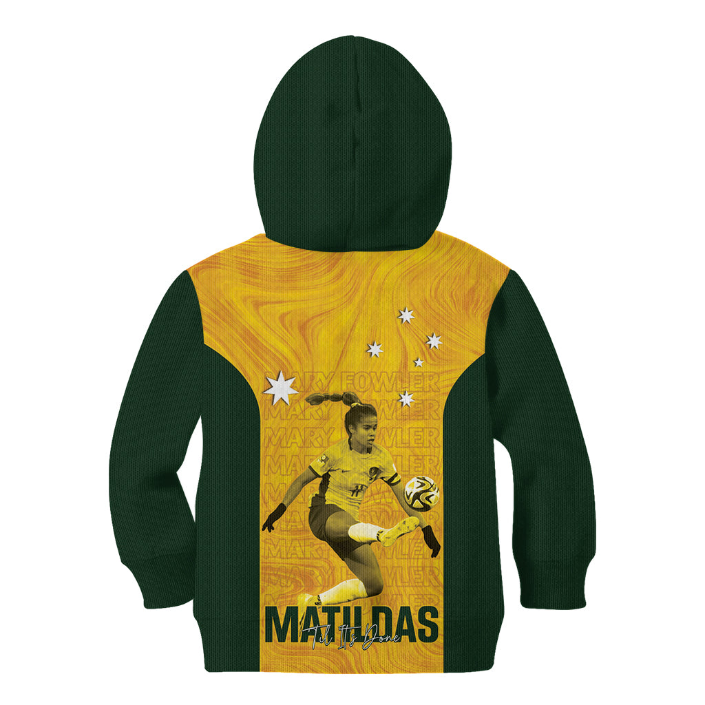 Australia Soccer Kid Hoodie Fowler Matildas - Gold Marble