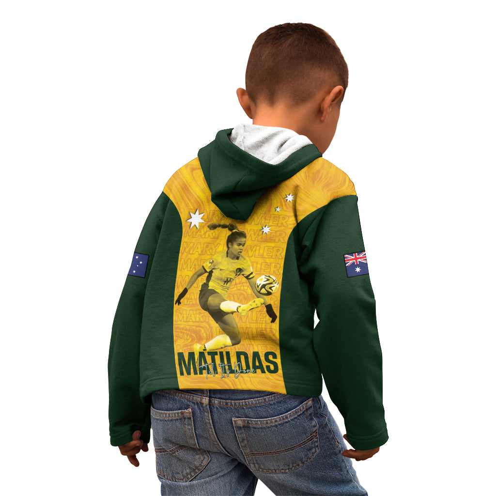 Australia Soccer Kid Hoodie Fowler Matildas - Gold Marble