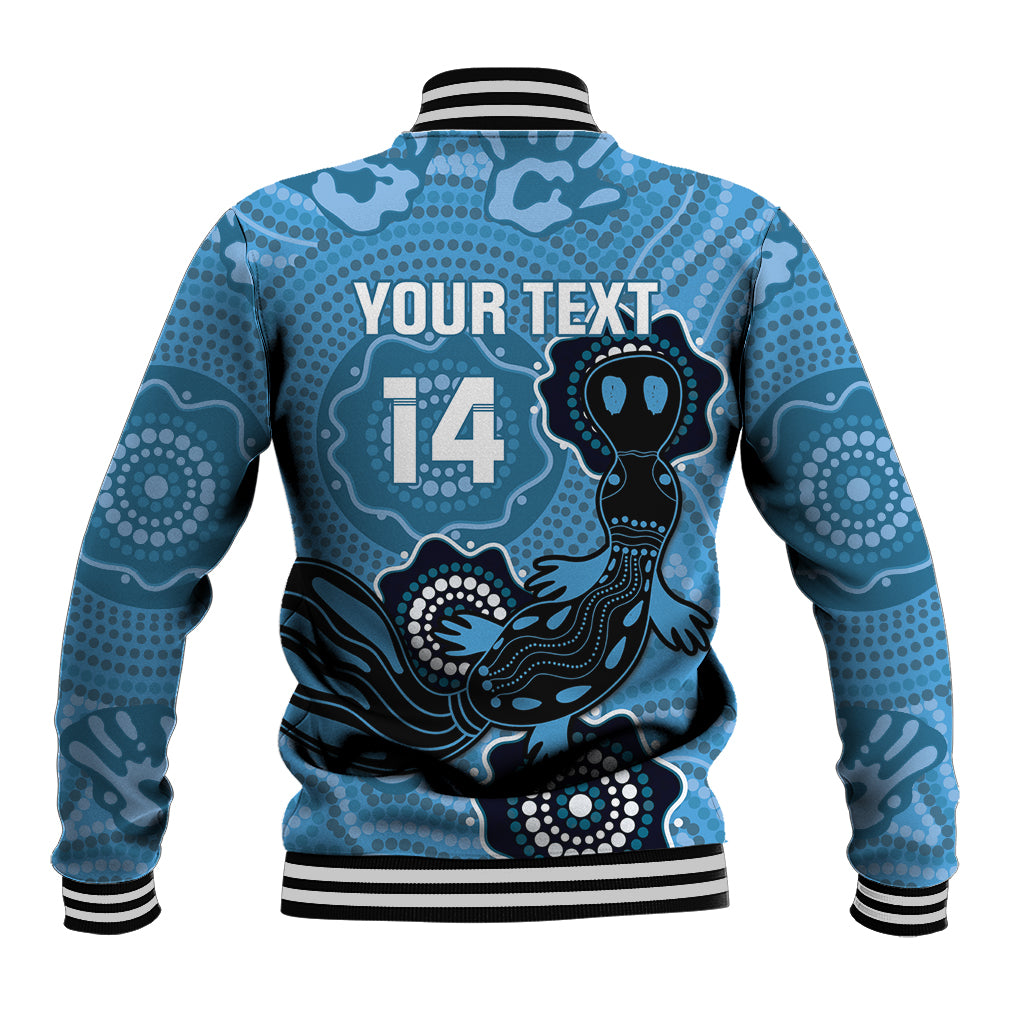 Custom NSW Blues Rugby Baseball Jacket 2024 Platypus Mix Aboriginal Art