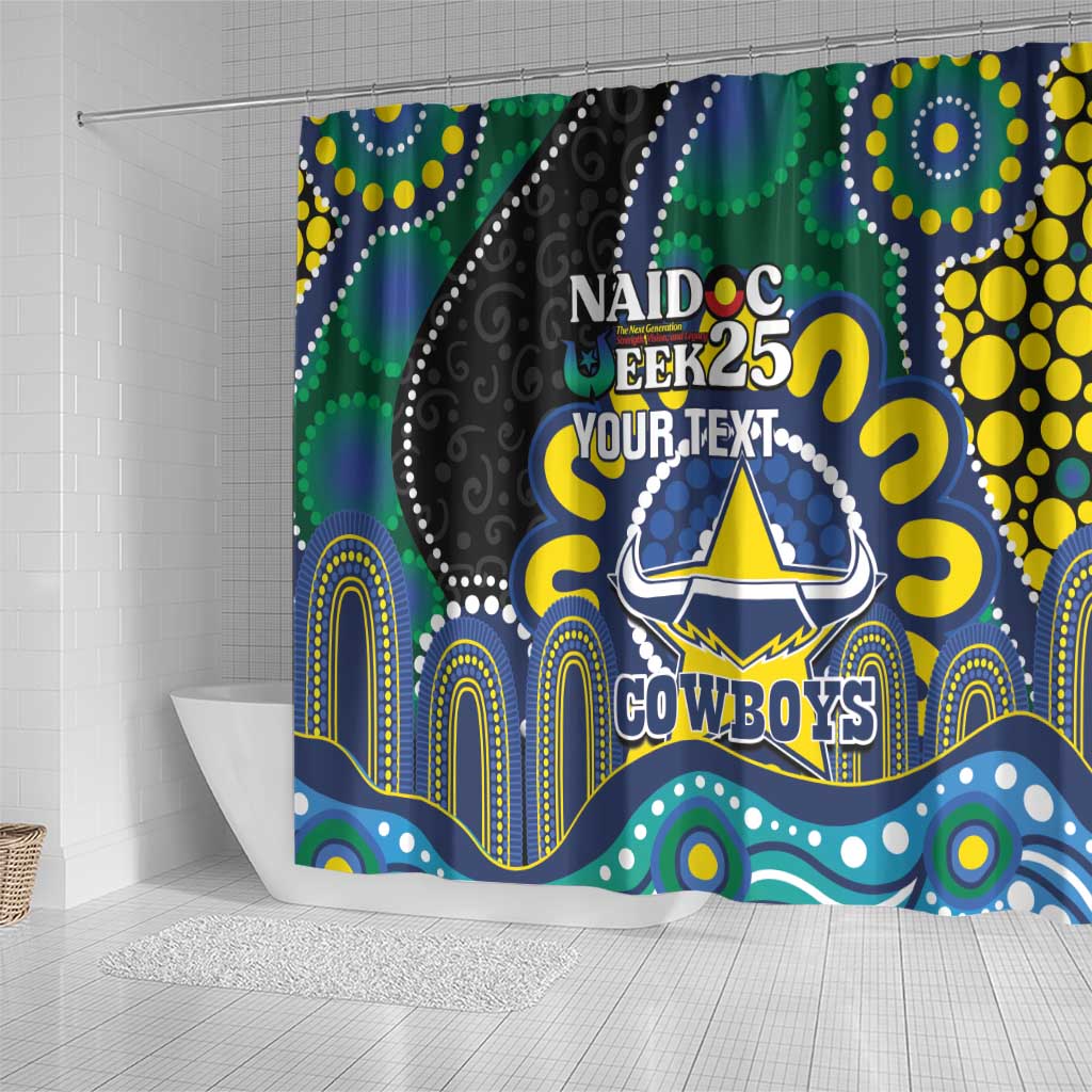 Custom NAIDOC Week 2025 Cowboys Shower Curtain Indigenous Art