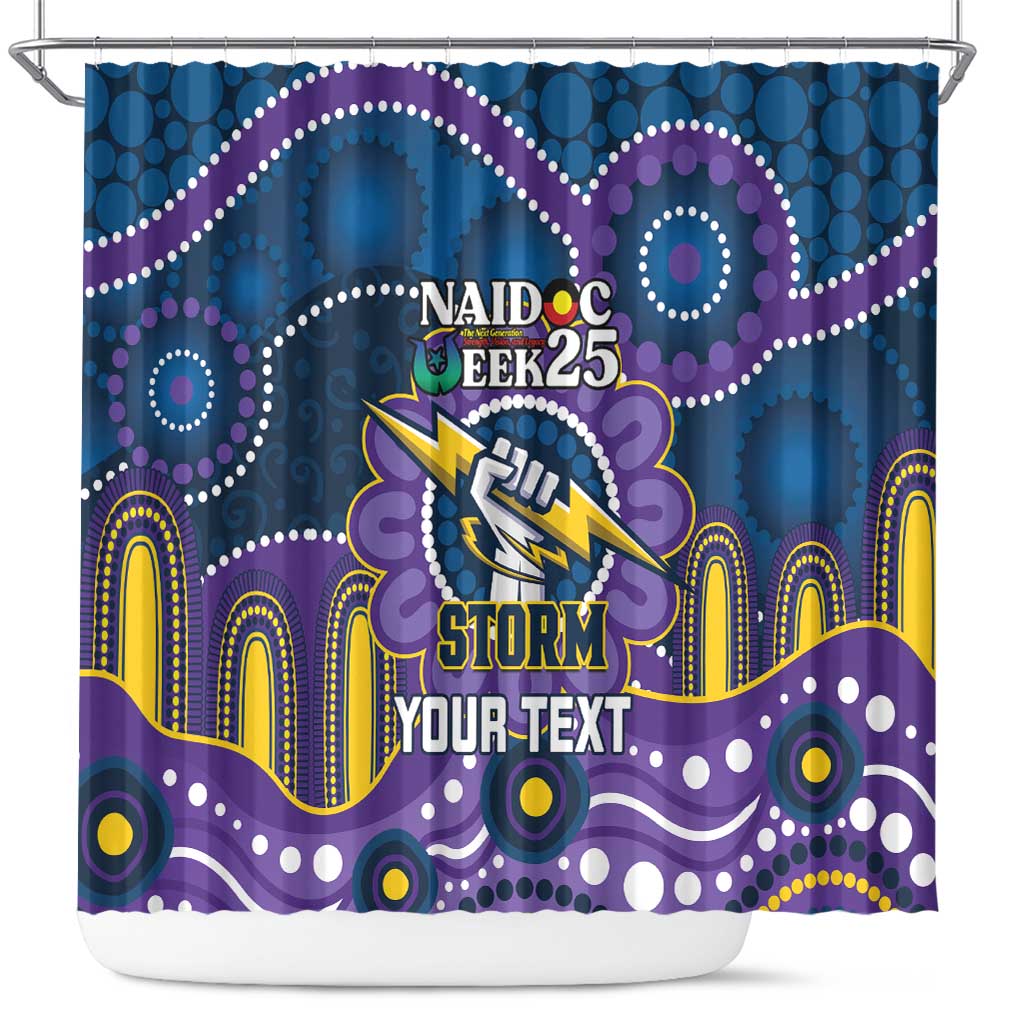 Custom NAIDOC Week 2025 Storm Shower Curtain Melbourne Indigenous Art
