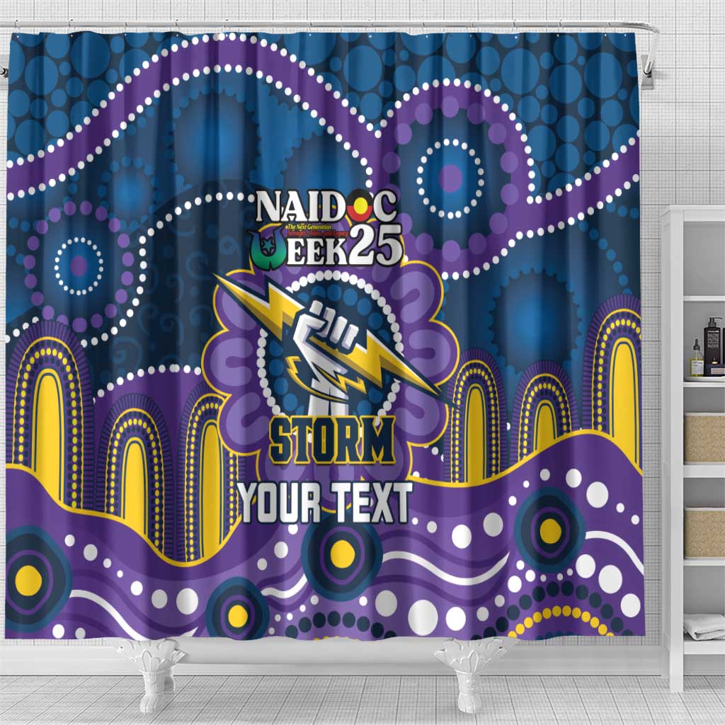 Custom NAIDOC Week 2025 Storm Shower Curtain Melbourne Indigenous Art