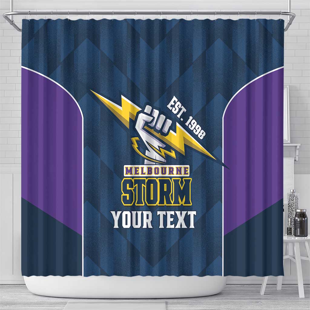 NRL Storm Rugby 2025 Custom Shower Curtain Est 1998 Sporty Style