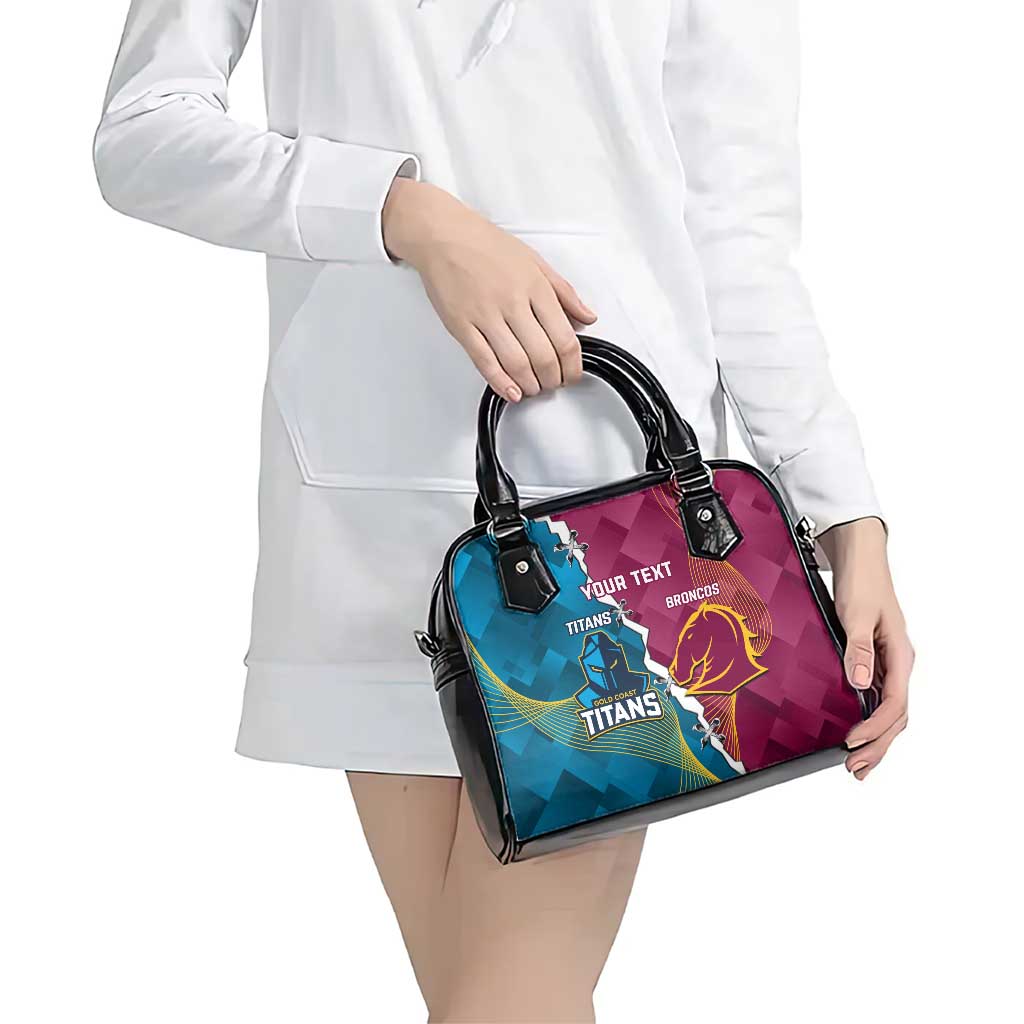 Custom Broncos And Titans Rugby 2024 Shoulder Handbag Dynamic Style