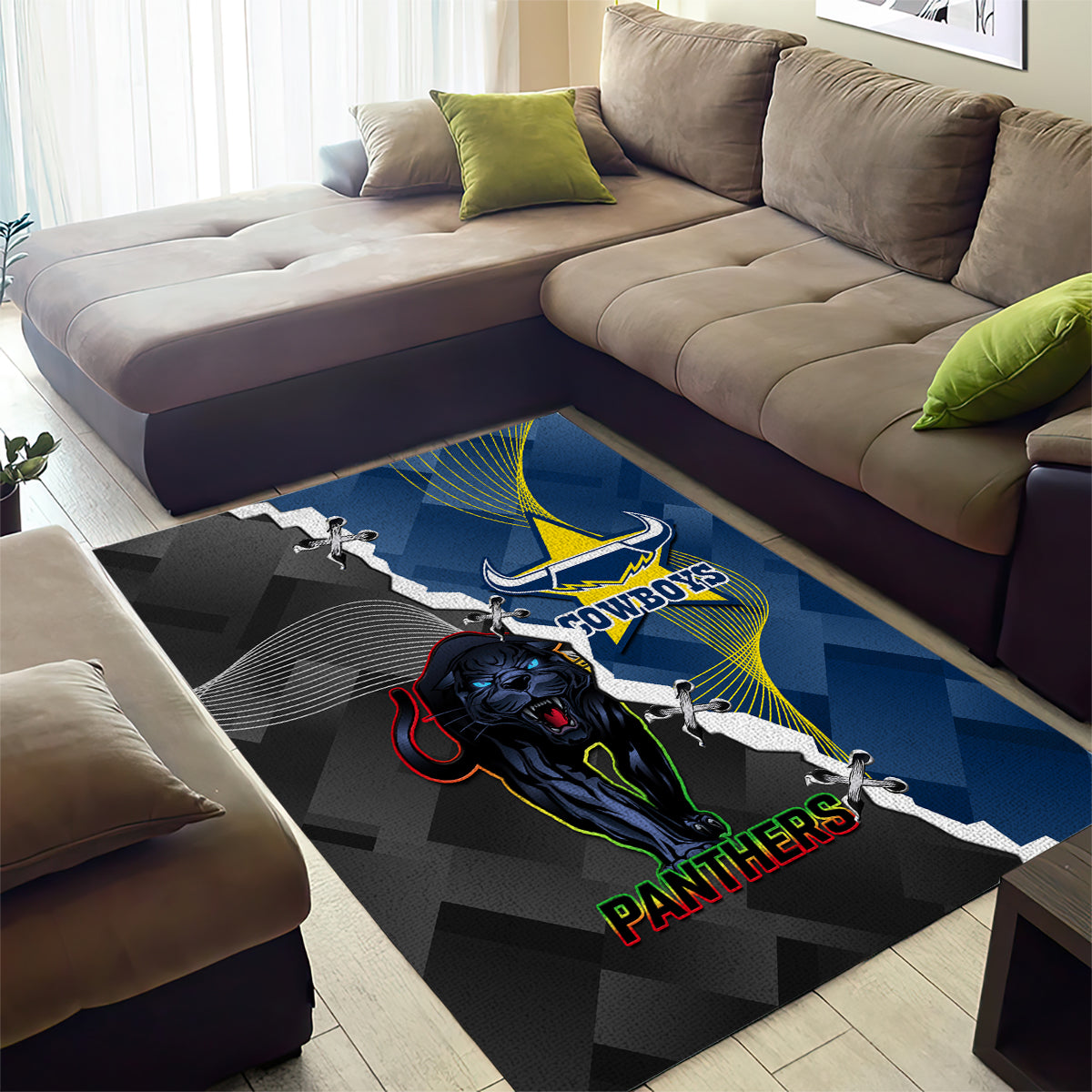 personalised-panthers-and-cowboys-rugby-area-rug-sporty-version