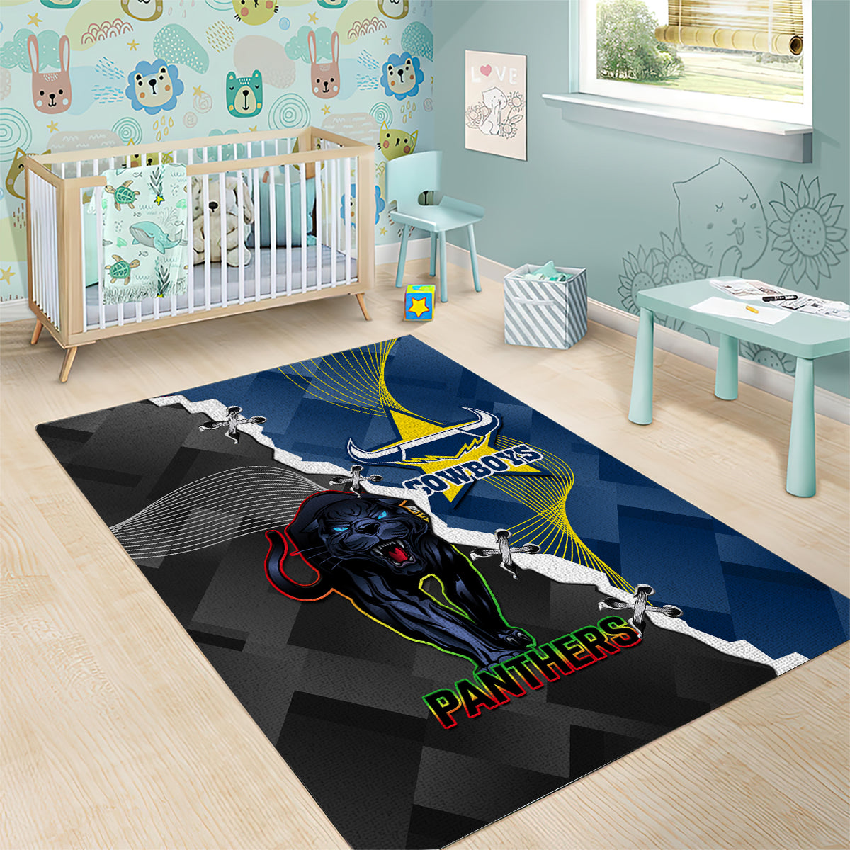 personalised-panthers-and-cowboys-rugby-area-rug-sporty-version