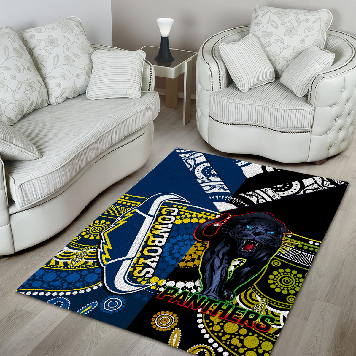 custom-panthers-and-cowboys-rugby-area-rug-aboriginal-version