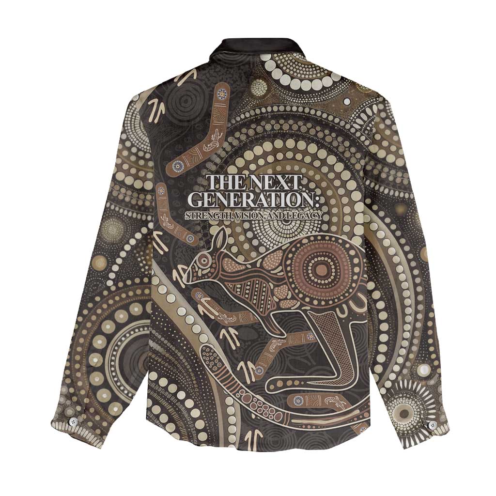 Australia NAIDOC Week 2025 Women Casual Shirt Boomerang Kangaroo Indigenous Art