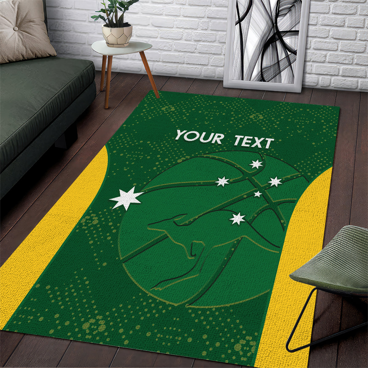 Custom Australia Basketball Area Rug Go Champions Aussie Boomers National Color