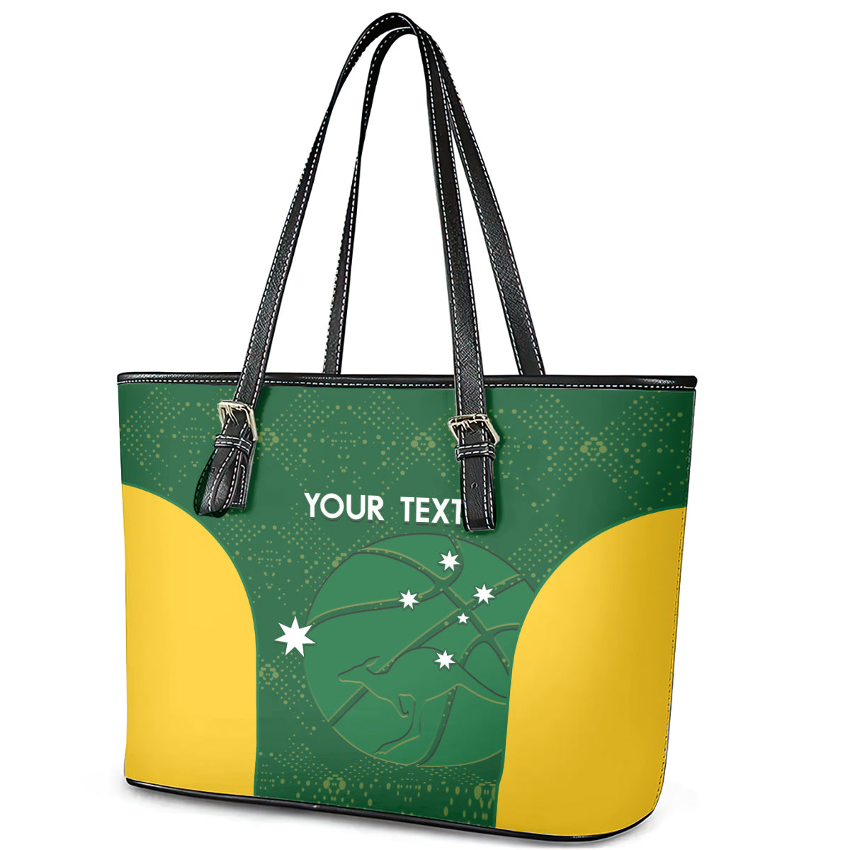 Custom Australia Basketball Leather Tote Bag Go Champions Aussie Boomers National Color