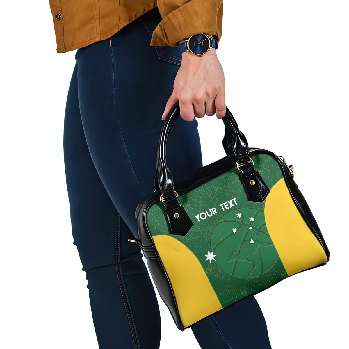 Custom Australia Basketball Shoulder Handbag Go Champions Aussie Boomers National Color