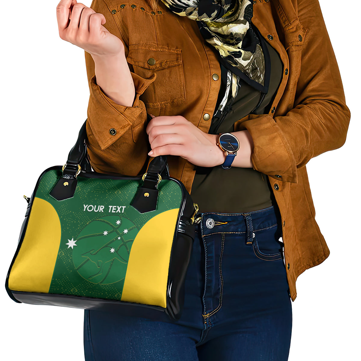 Custom Australia Basketball Shoulder Handbag Go Champions Aussie Boomers National Color