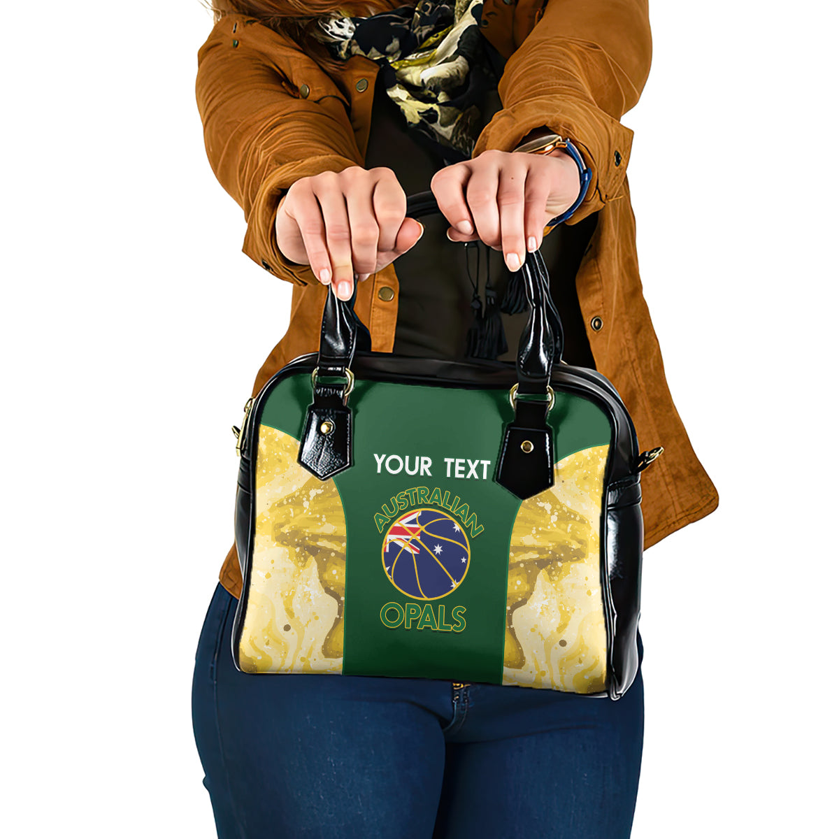 Custom Australia Basketball Shoulder Handbag Go Champions Aussie Opals National Color