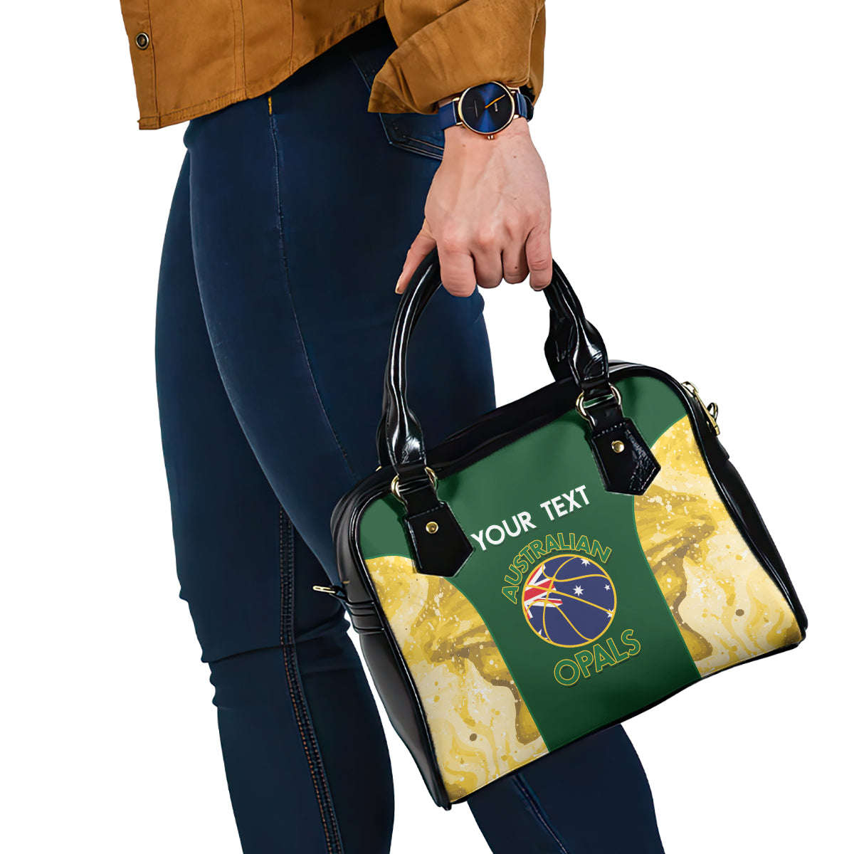 Custom Australia Basketball Shoulder Handbag Go Champions Aussie Opals National Color