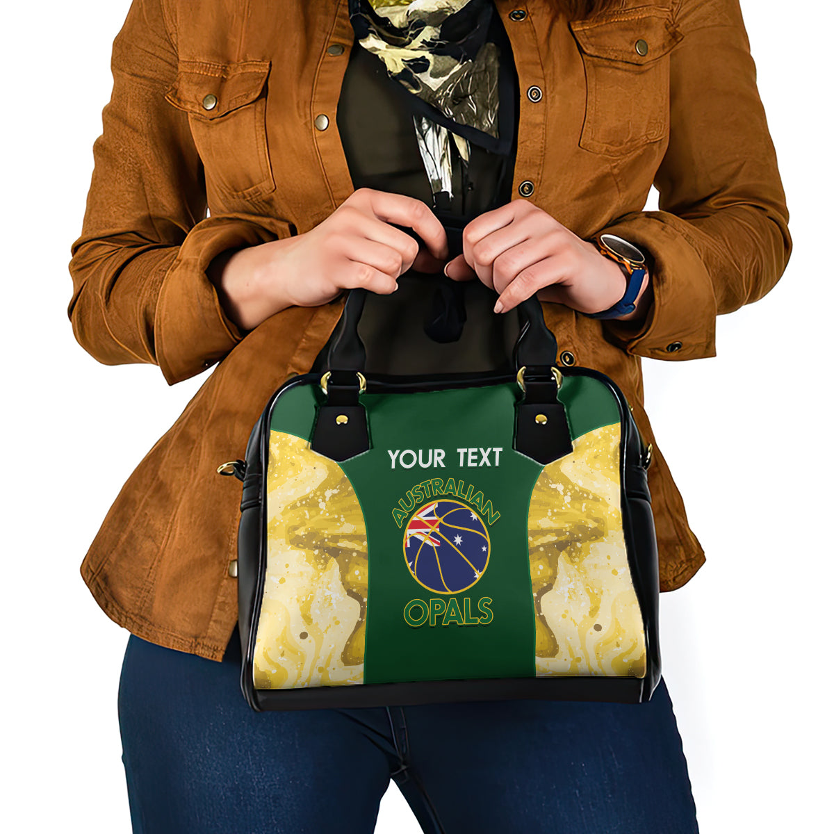 Custom Australia Basketball Shoulder Handbag Go Champions Aussie Opals National Color