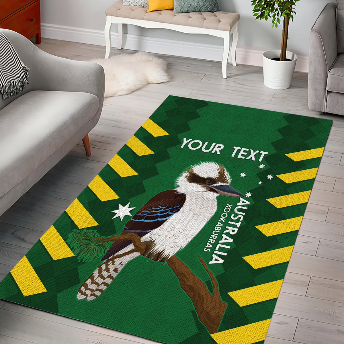 Custom Australia Field Hockey Area Rug Go Champions Kookaburras National Color