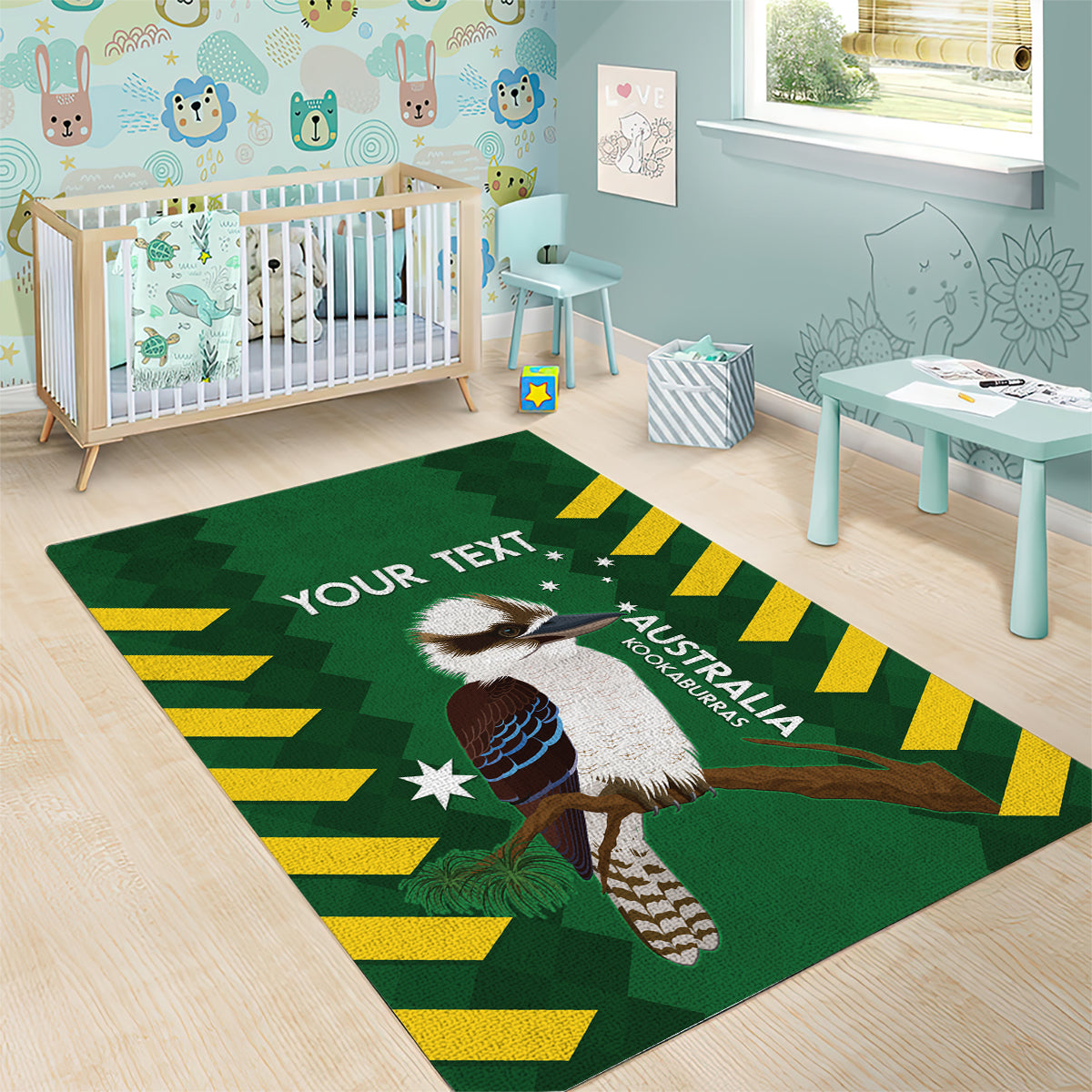 Custom Australia Field Hockey Area Rug Go Champions Kookaburras National Color