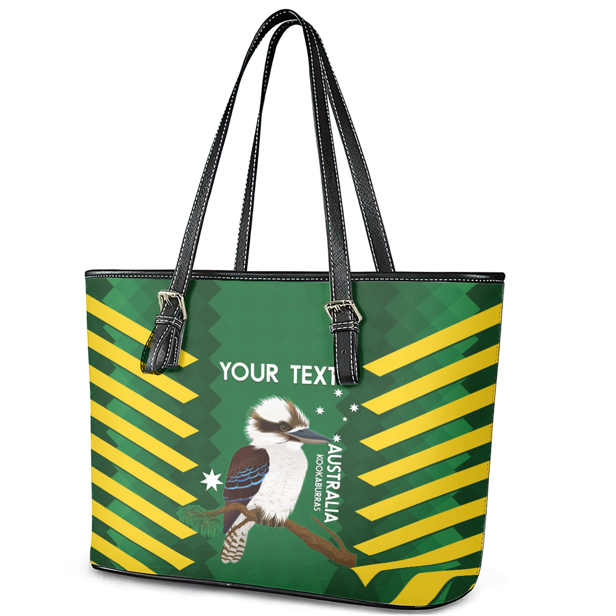 Custom Australia Field Hockey Leather Tote Bag Go Champions Kookaburras National Color