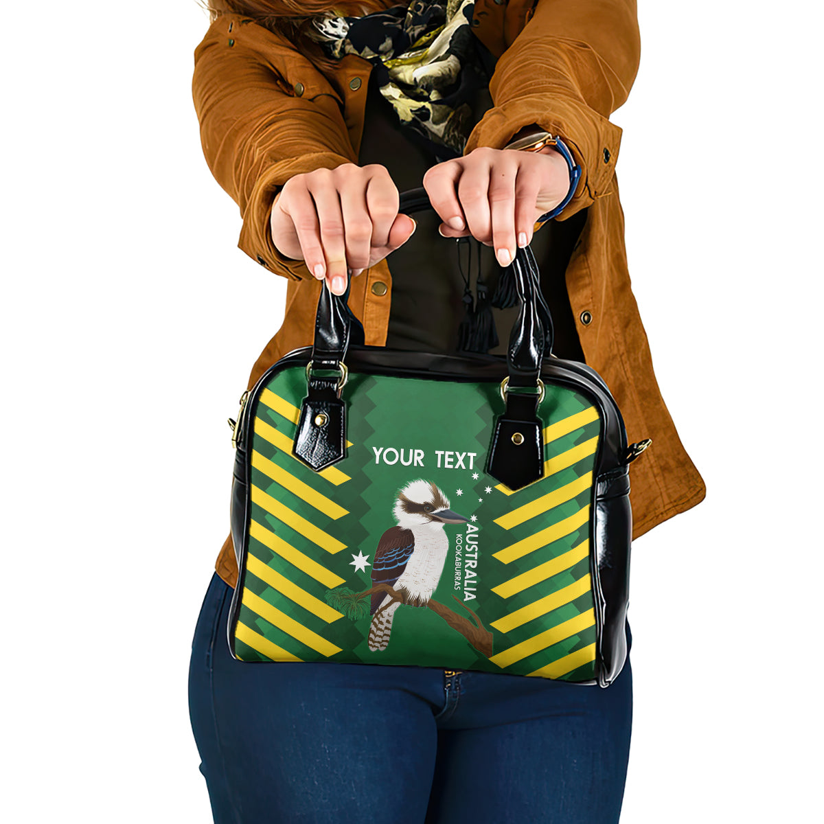 Custom Australia Field Hockey Shoulder Handbag Go Champions Kookaburras National Color