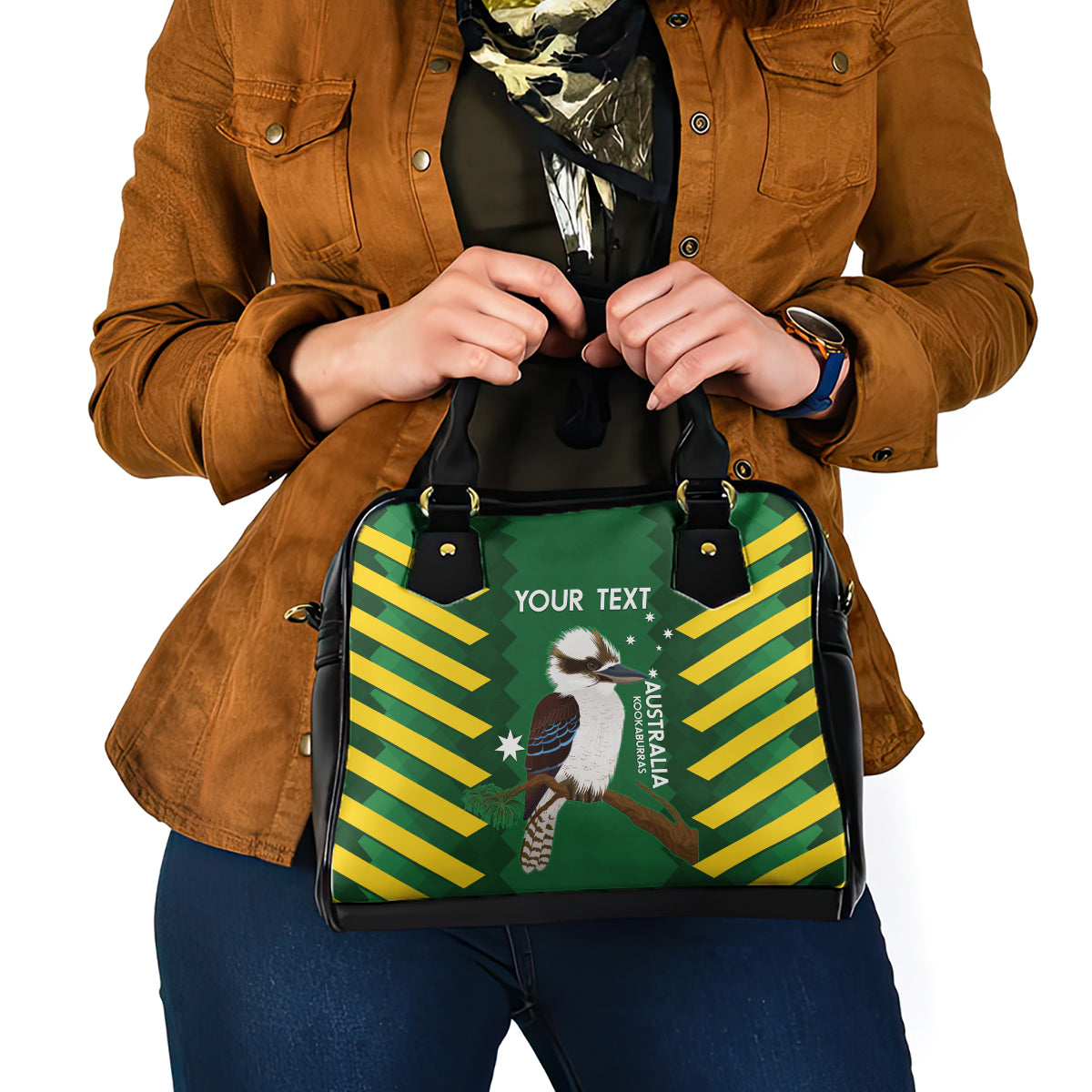 Custom Australia Field Hockey Shoulder Handbag Go Champions Kookaburras National Color