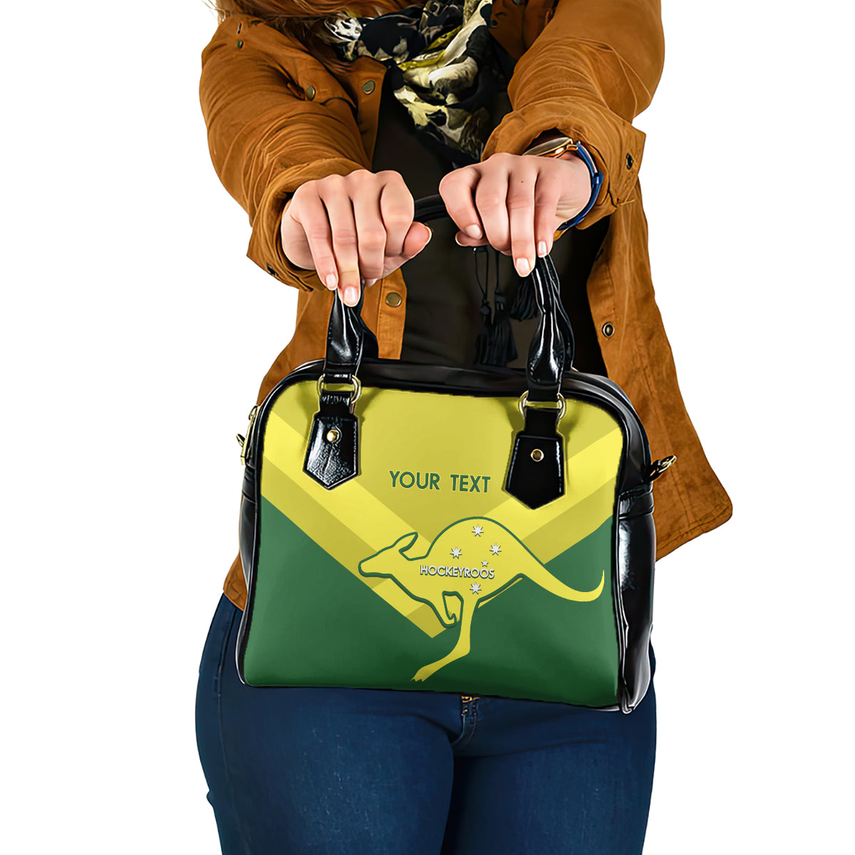 Custom Australia Field Hockey Shoulder Handbag Go Champions Hockeyroos National Color