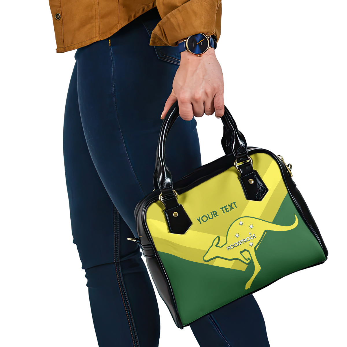 Custom Australia Field Hockey Shoulder Handbag Go Champions Hockeyroos National Color