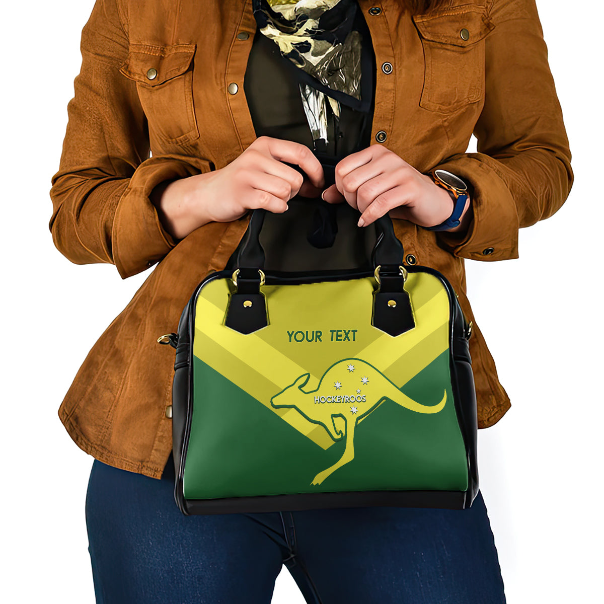 Custom Australia Field Hockey Shoulder Handbag Go Champions Hockeyroos National Color