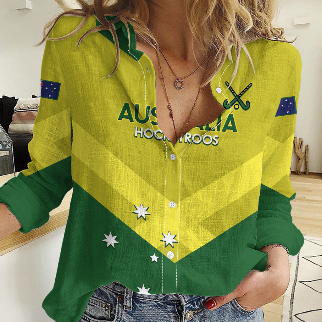 Custom Australia Field Hockey Women Casual Shirt Go Champions Hockeyroos National Color