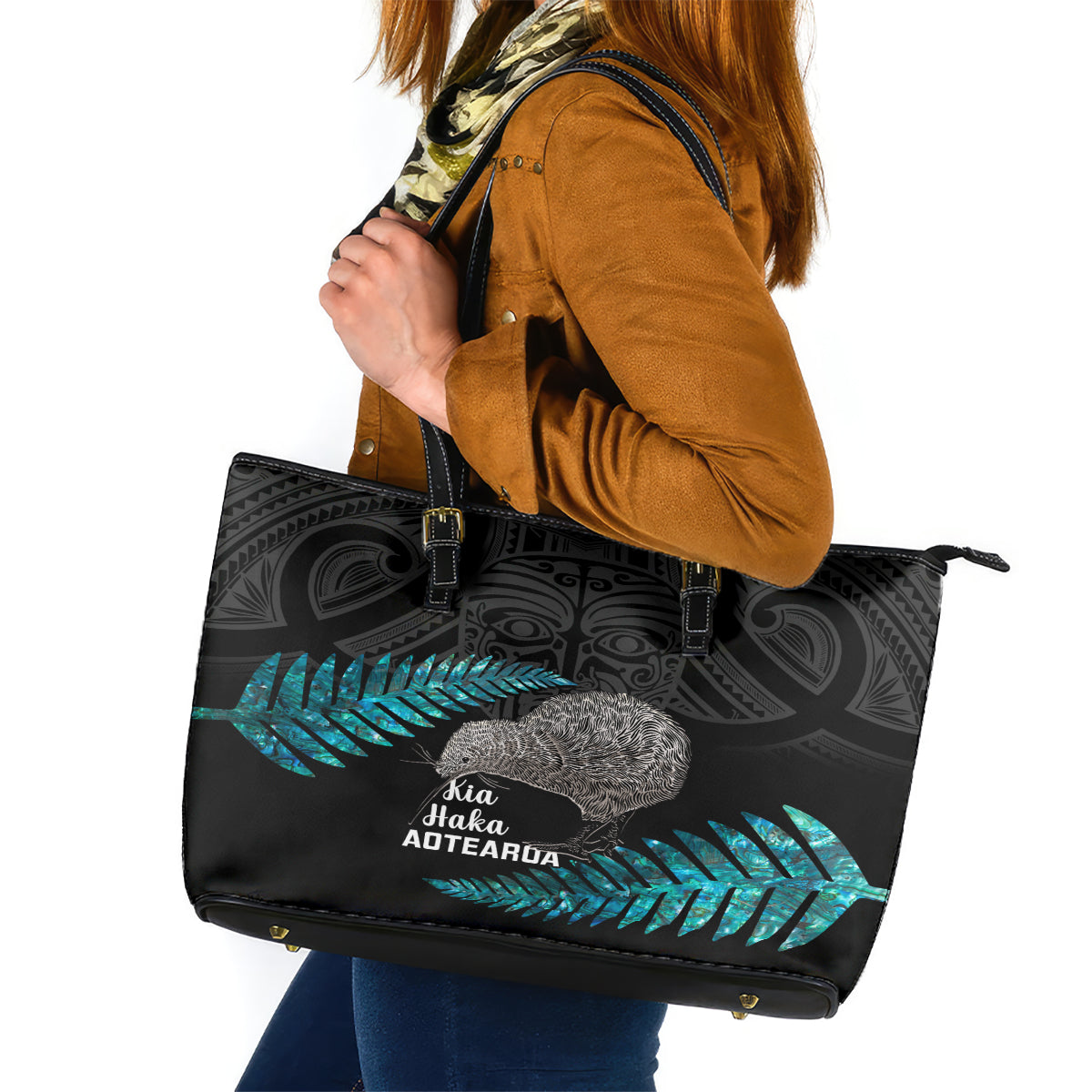 custom-new-zealand-silver-fern-rugby-leather-tote-bag-pacific-2023-kia-haka-kiwis-with-maori-ta-moko