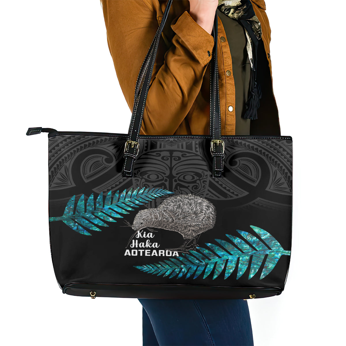 custom-new-zealand-silver-fern-rugby-leather-tote-bag-pacific-2023-kia-haka-kiwis-with-maori-ta-moko