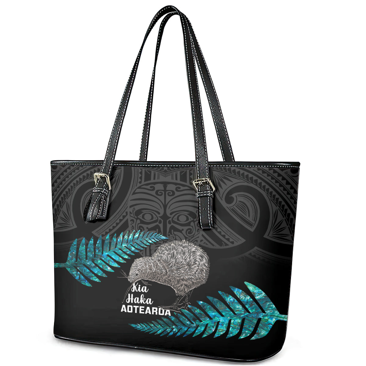 custom-new-zealand-silver-fern-rugby-leather-tote-bag-pacific-2023-kia-haka-kiwis-with-maori-ta-moko