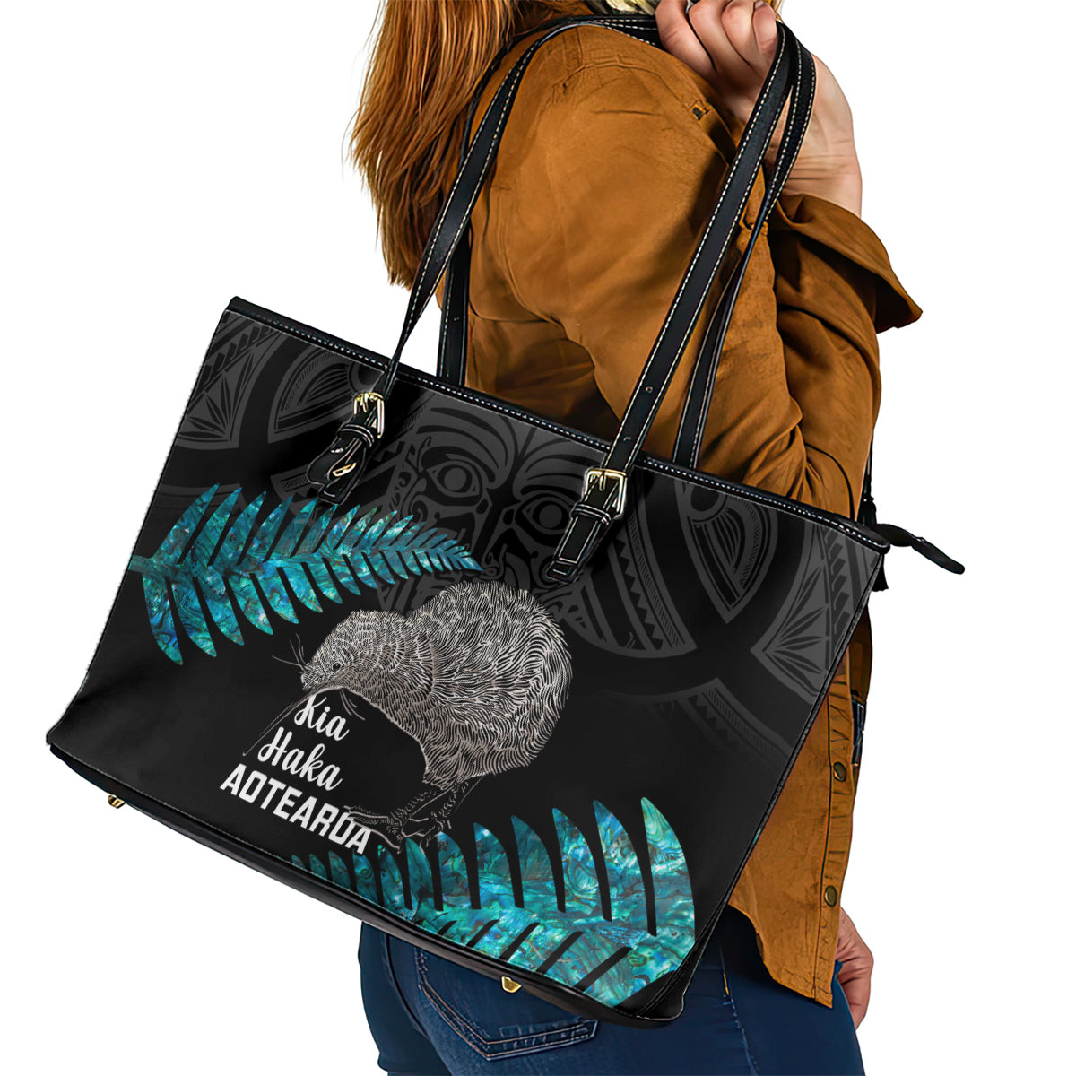 custom-new-zealand-silver-fern-rugby-leather-tote-bag-pacific-2023-kia-haka-kiwis-with-maori-ta-moko