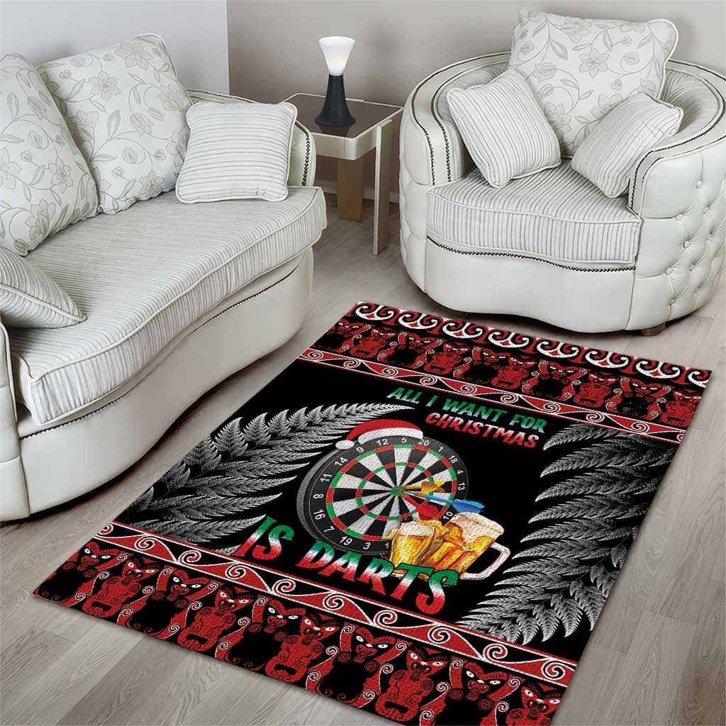 All I Want For Christmas Is Darts New Zealand Area Rug