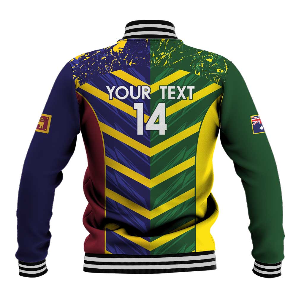 Custom Sri Lanka And Australia Cricket Baseball Jacket 2025 The Lions Baggy Greens Together