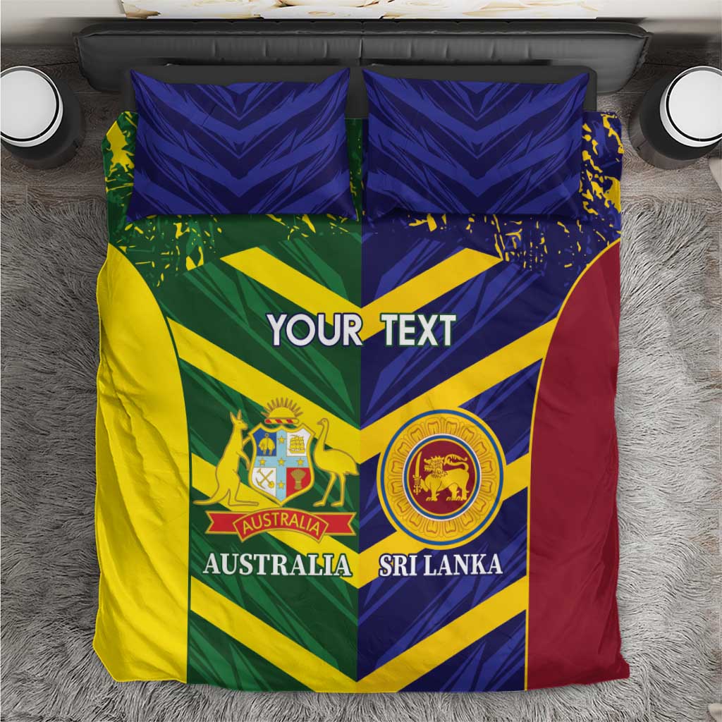 Custom Sri Lanka And Australia Cricket Bedding Set 2025 The Lions Baggy Greens Together