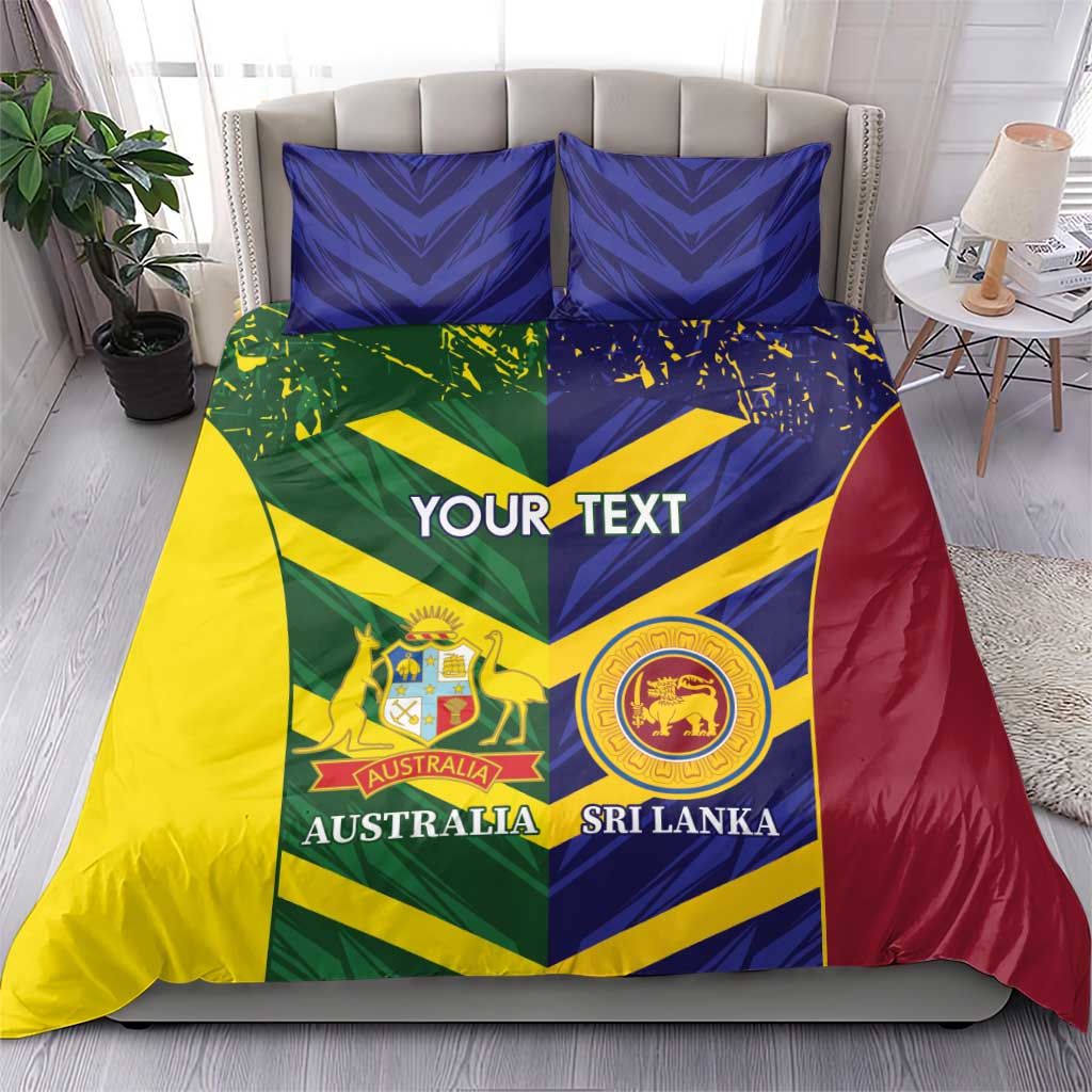 Custom Sri Lanka And Australia Cricket Bedding Set 2025 The Lions Baggy Greens Together