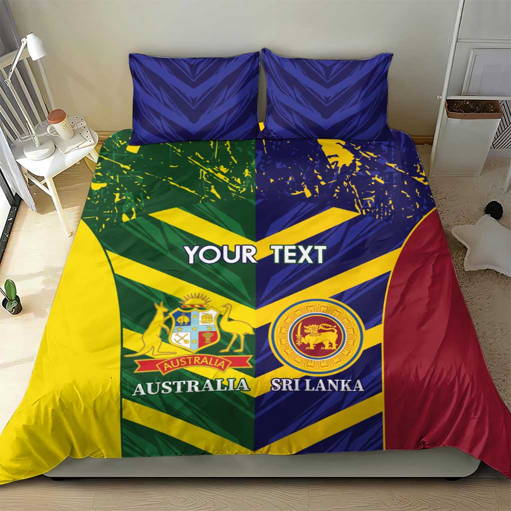 Custom Sri Lanka And Australia Cricket Bedding Set 2025 The Lions Baggy Greens Together