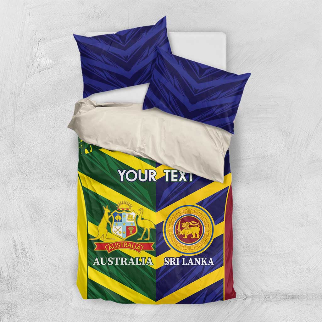 Custom Sri Lanka And Australia Cricket Bedding Set 2025 The Lions Baggy Greens Together