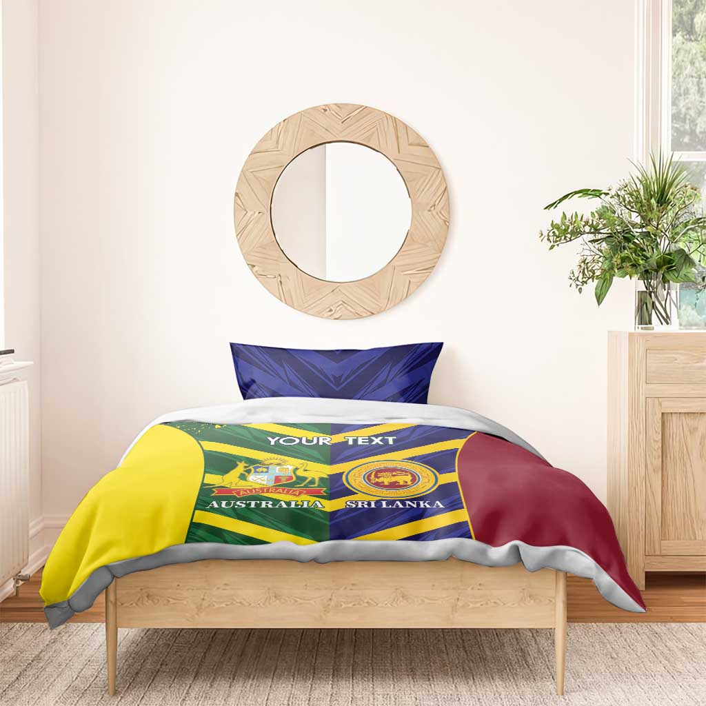 Custom Sri Lanka And Australia Cricket Bedding Set 2025 The Lions Baggy Greens Together