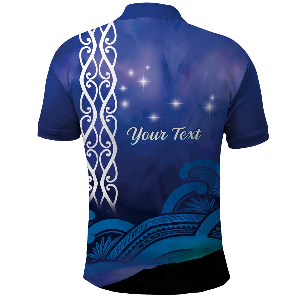 Personalised Matariki New Zealand Polo Shirt Maori New Year Galaxy Koru Pattern