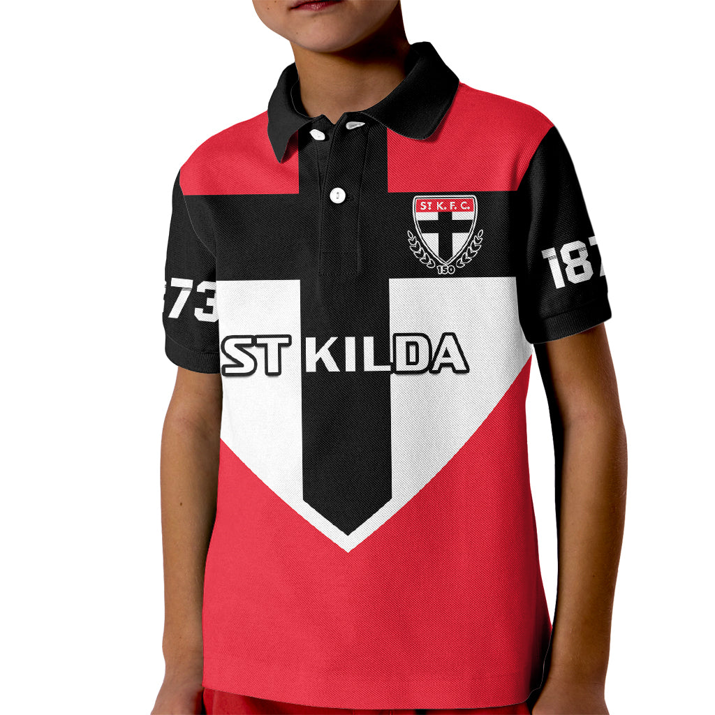 st-kilda-football-2023-kid-polo-shirt-saints-150th-anniversary-sporty-style