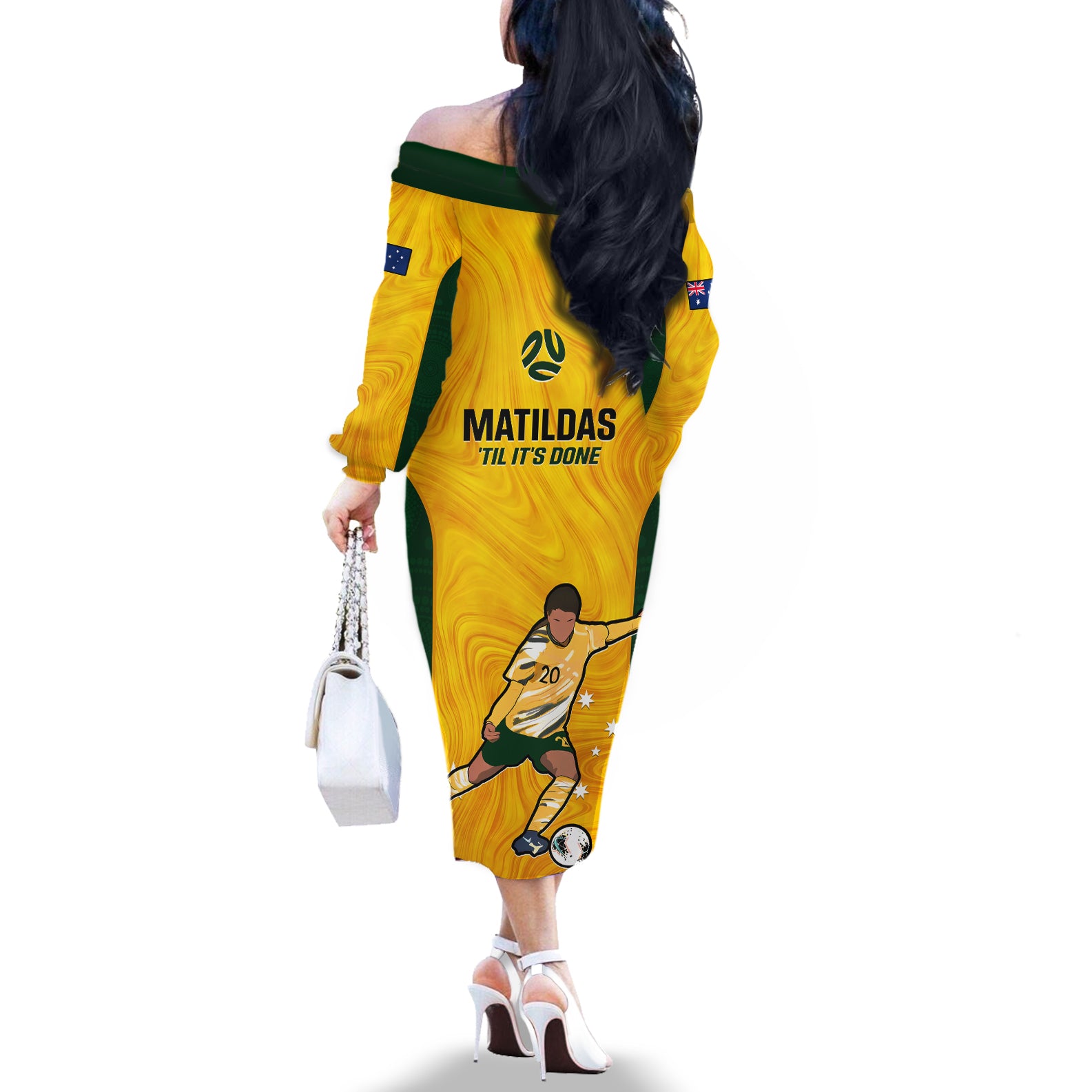 australia-soccer-off-the-shoulder-long-sleeve-dress-sam-kerr-matildas-proud-2023-world-cup-yellow