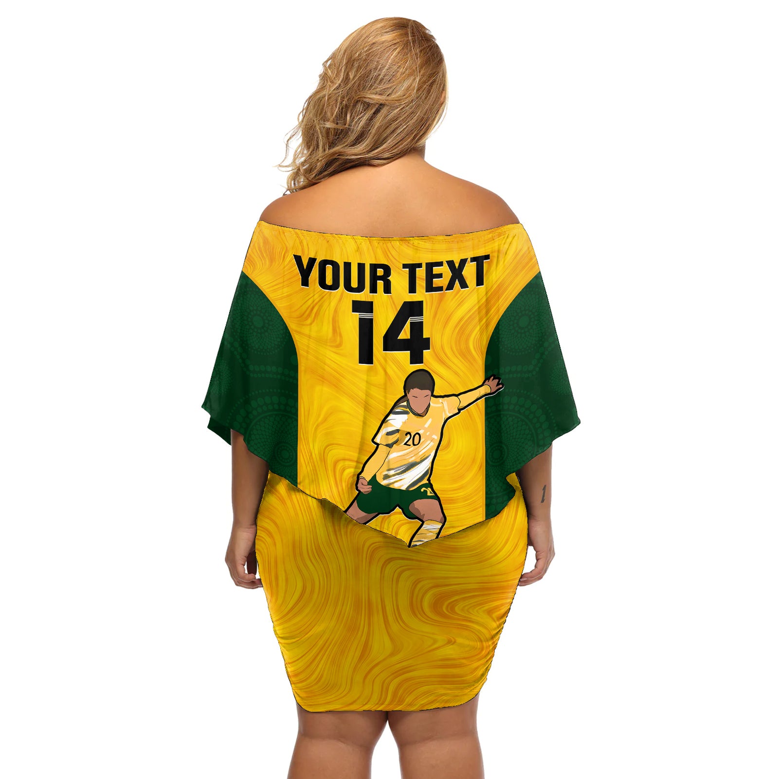 custom-australia-soccer-off-shoulder-short-dress-sam-kerr-matildas-proud-2023-world-cup-yellow