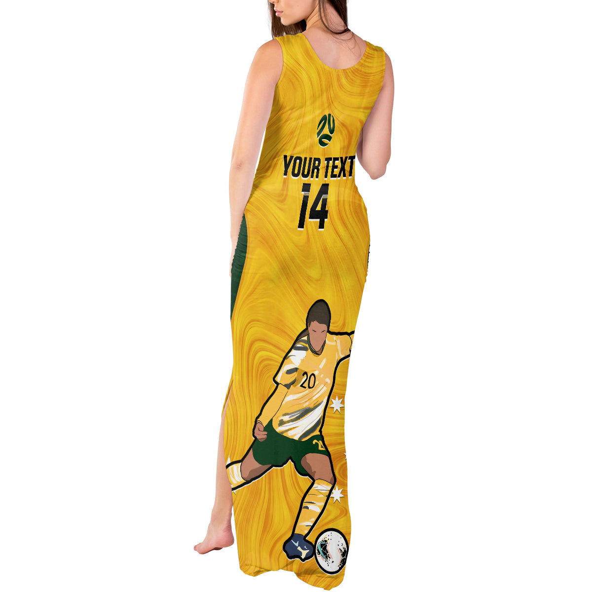 custom-australia-soccer-tank-maxi-dress-sam-kerr-matildas-proud-2023-world-cup-yellow