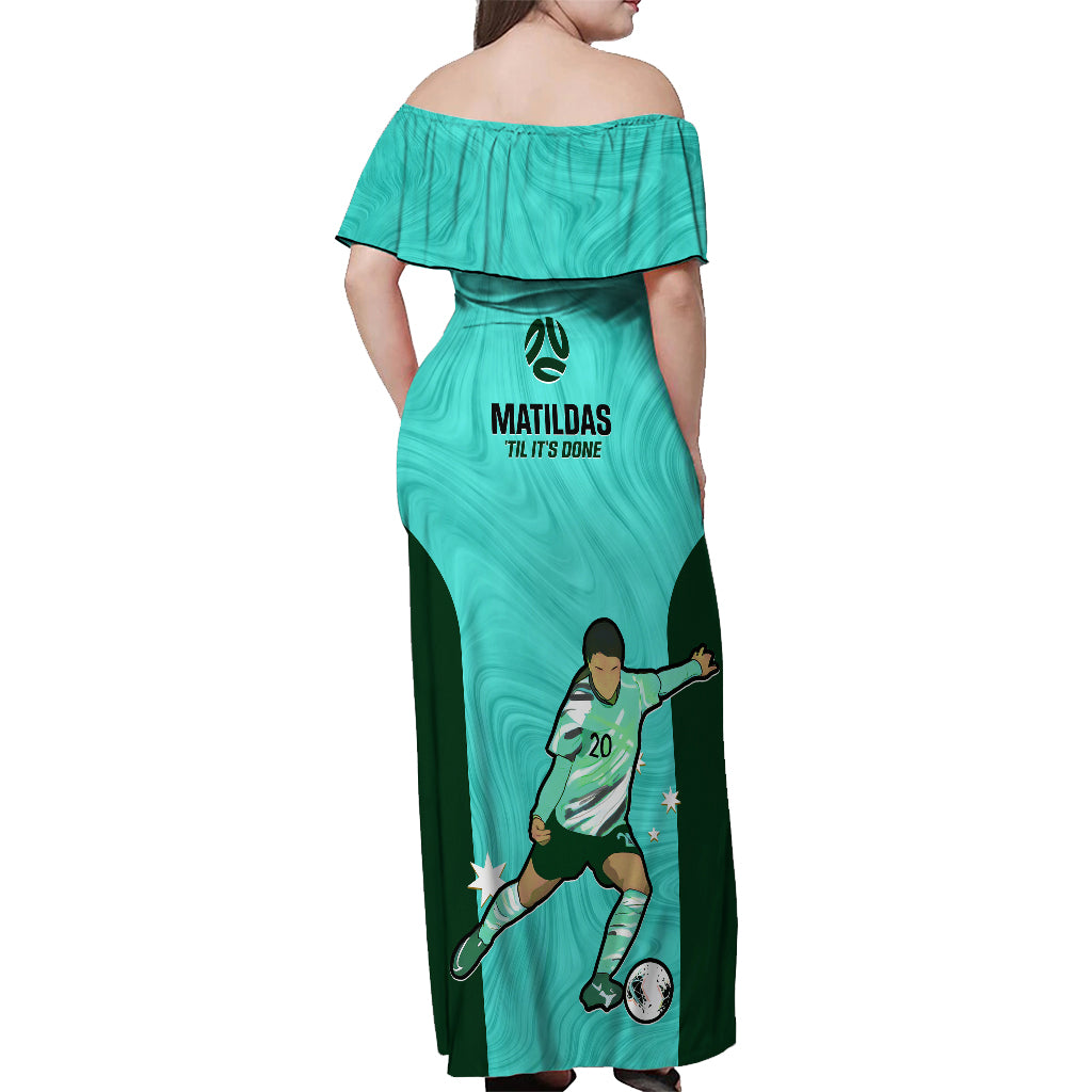 australia-soccer-off-shoulder-maxi-dress-sam-kerr-matildas-proud-2023-world-cup-turquoise