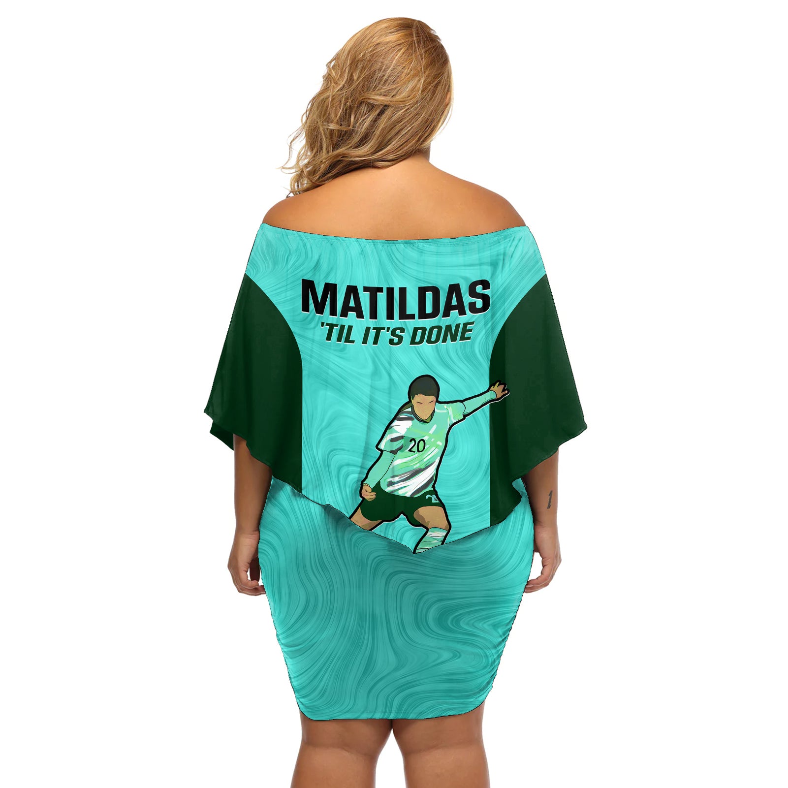 australia-soccer-off-shoulder-short-dress-sam-kerr-matildas-proud-2023-world-cup-turquoise