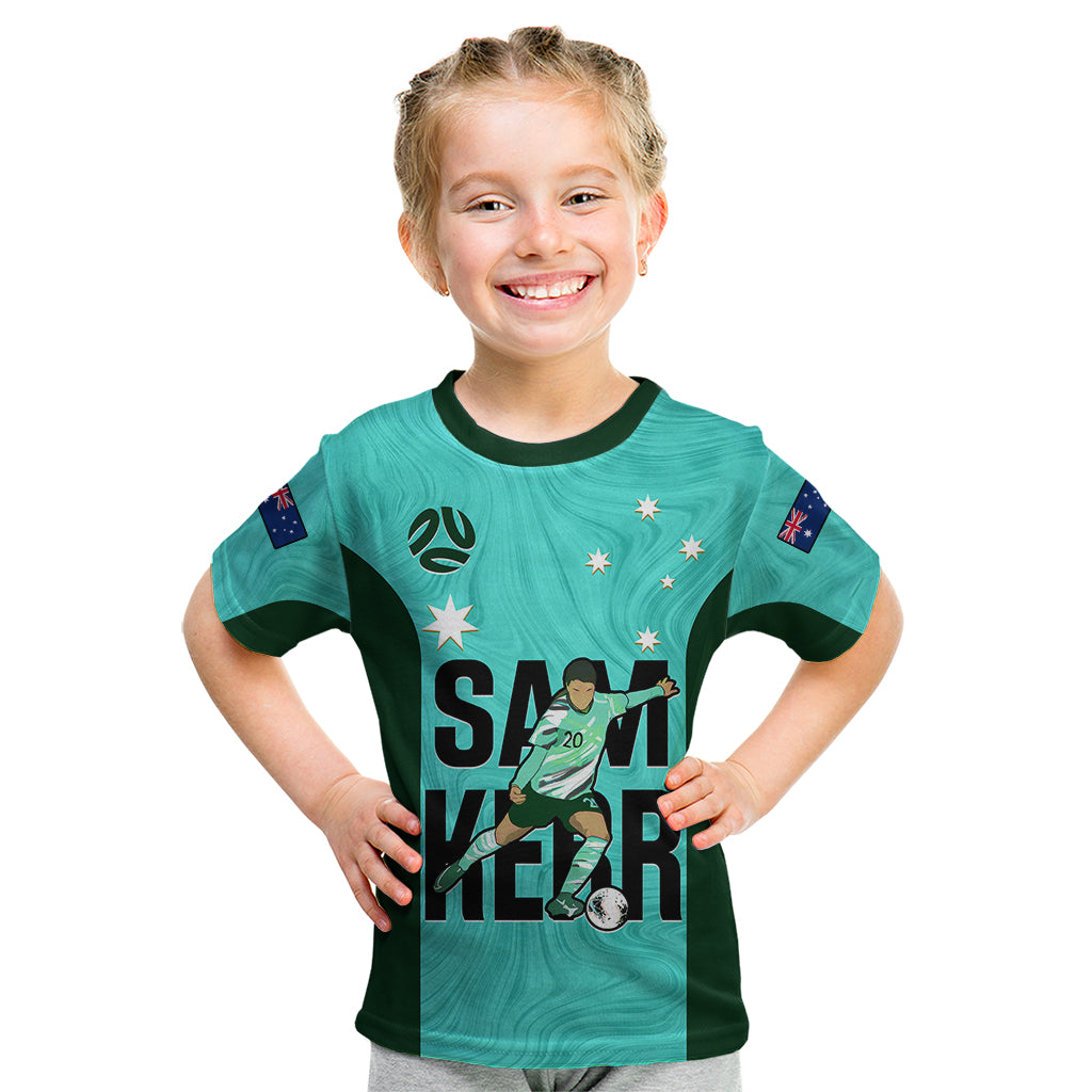 custom-australia-soccer-kid-t-shirt-sam-kerr-matildas-proud-2023-world-cup-turquoise