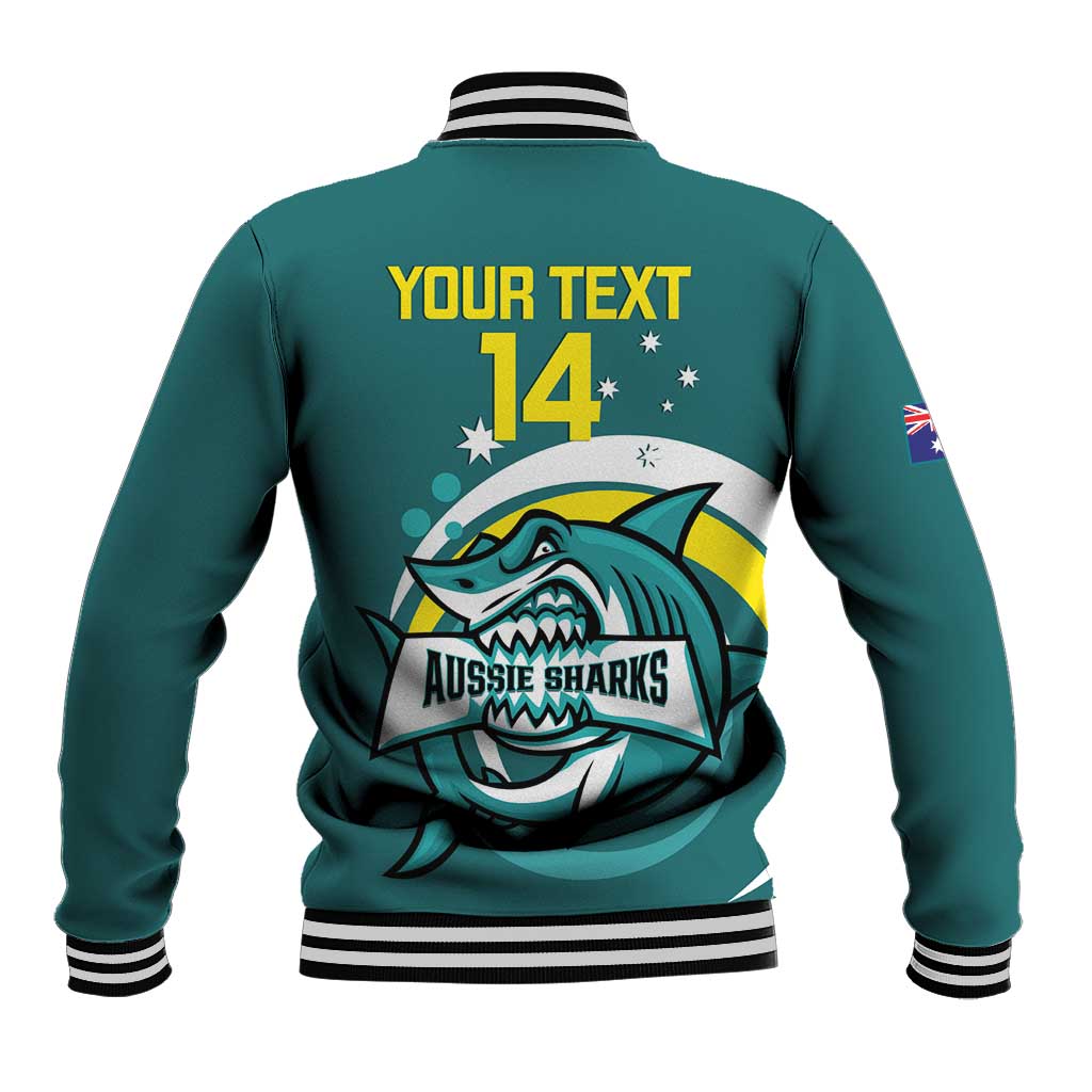 Custom Australia Water Polo 2024 Baseball Jacket Aussie Shark Sporty Version