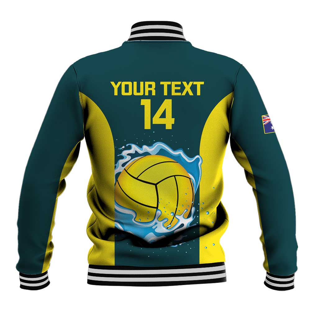 Custom Australia Water Polo 2024 Baseball Jacket Aussie Shark National Color Version