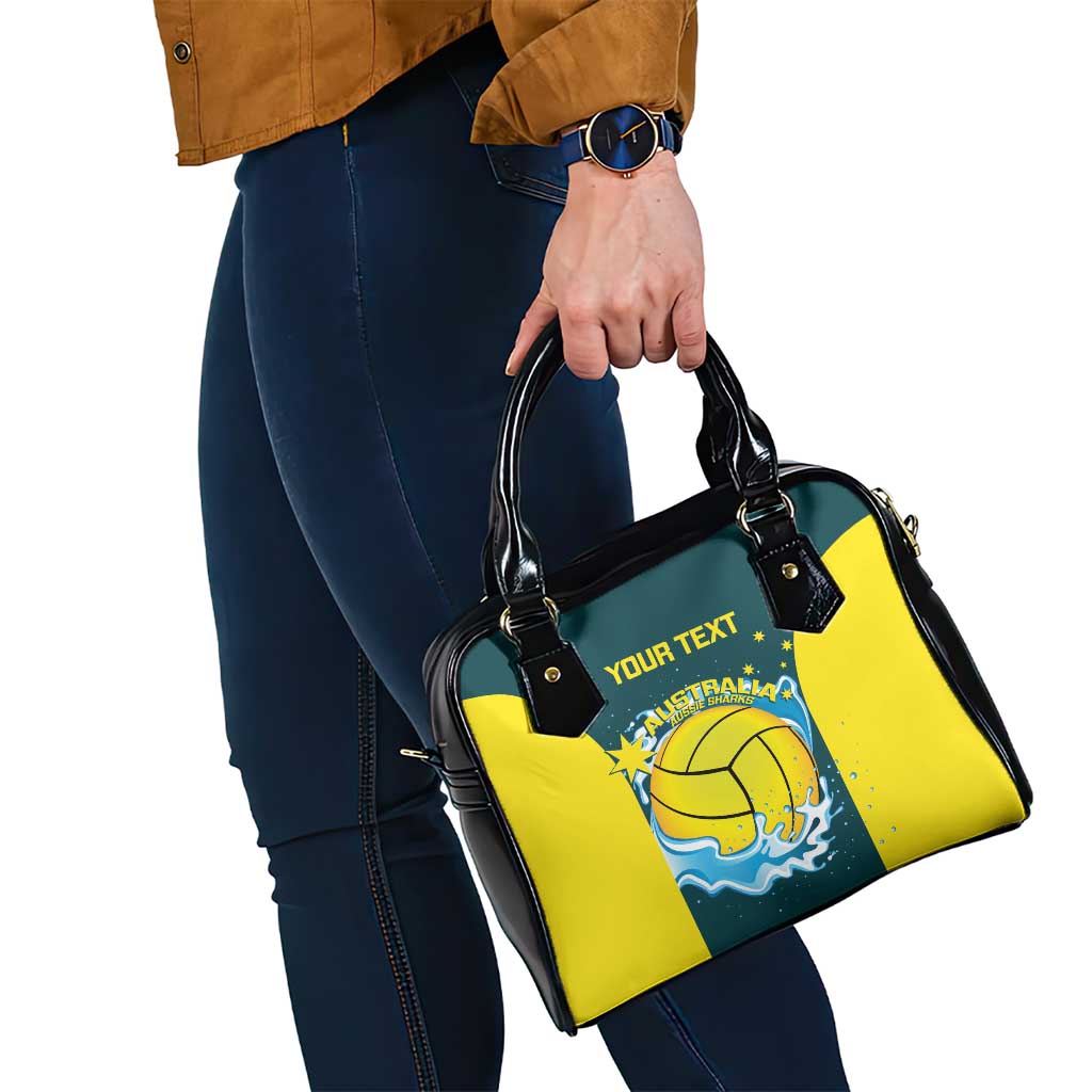 Custom Australia Water Polo 2024 Shoulder Handbag Aussie Shark National Color Version